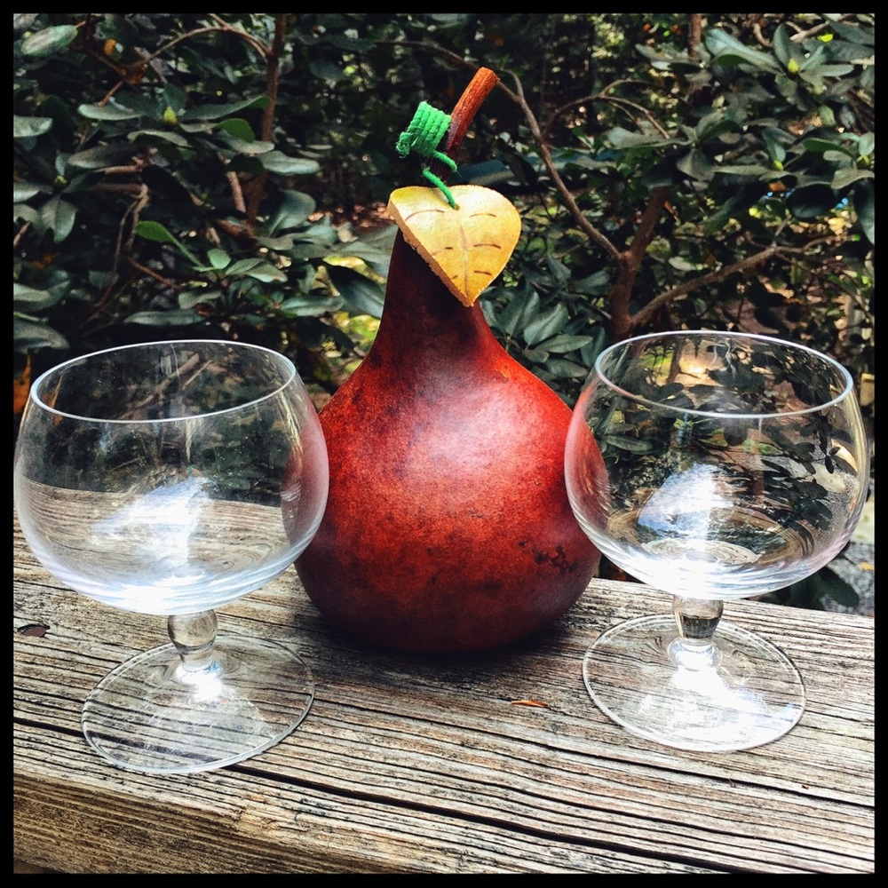 Set of 2 Crate & Barrel Cordial Glasses Stemware